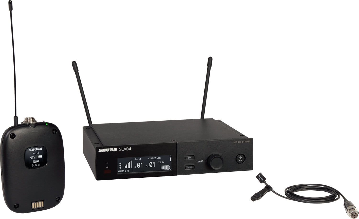 Shure SLXD14/93-J52 Combo System with WL93 Lavalier Microphone