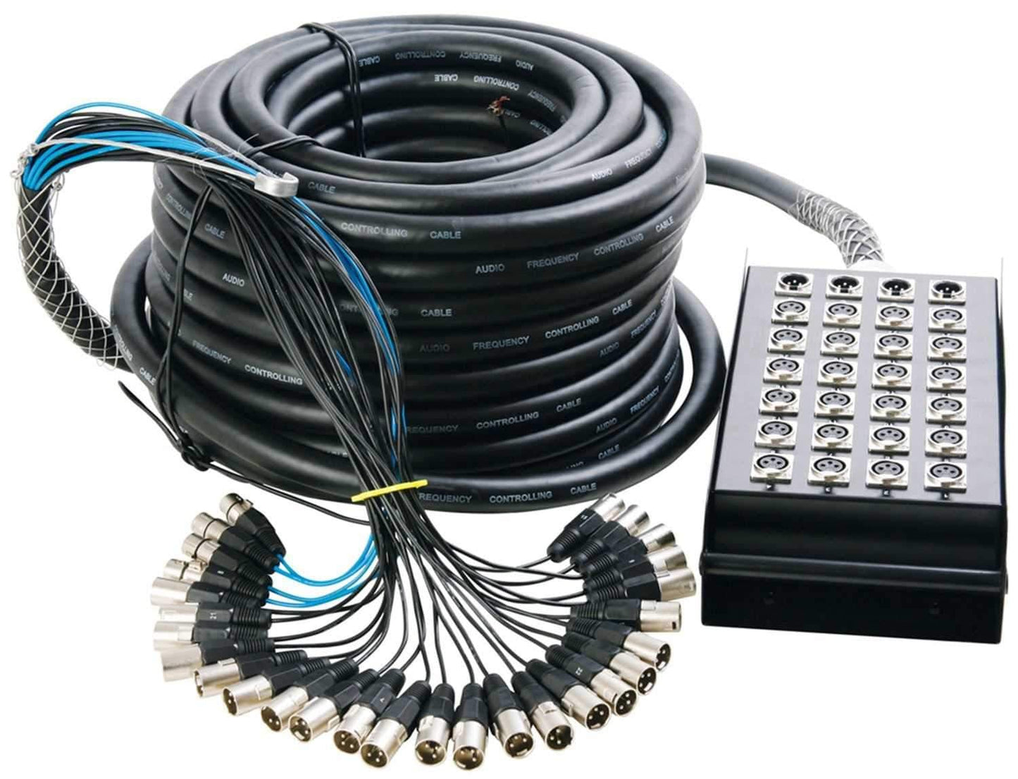 Cable Snake 50 Ft 28 Channel XLR 24 Sends 4 Retr - PSSL ProSound and Stage Lighting