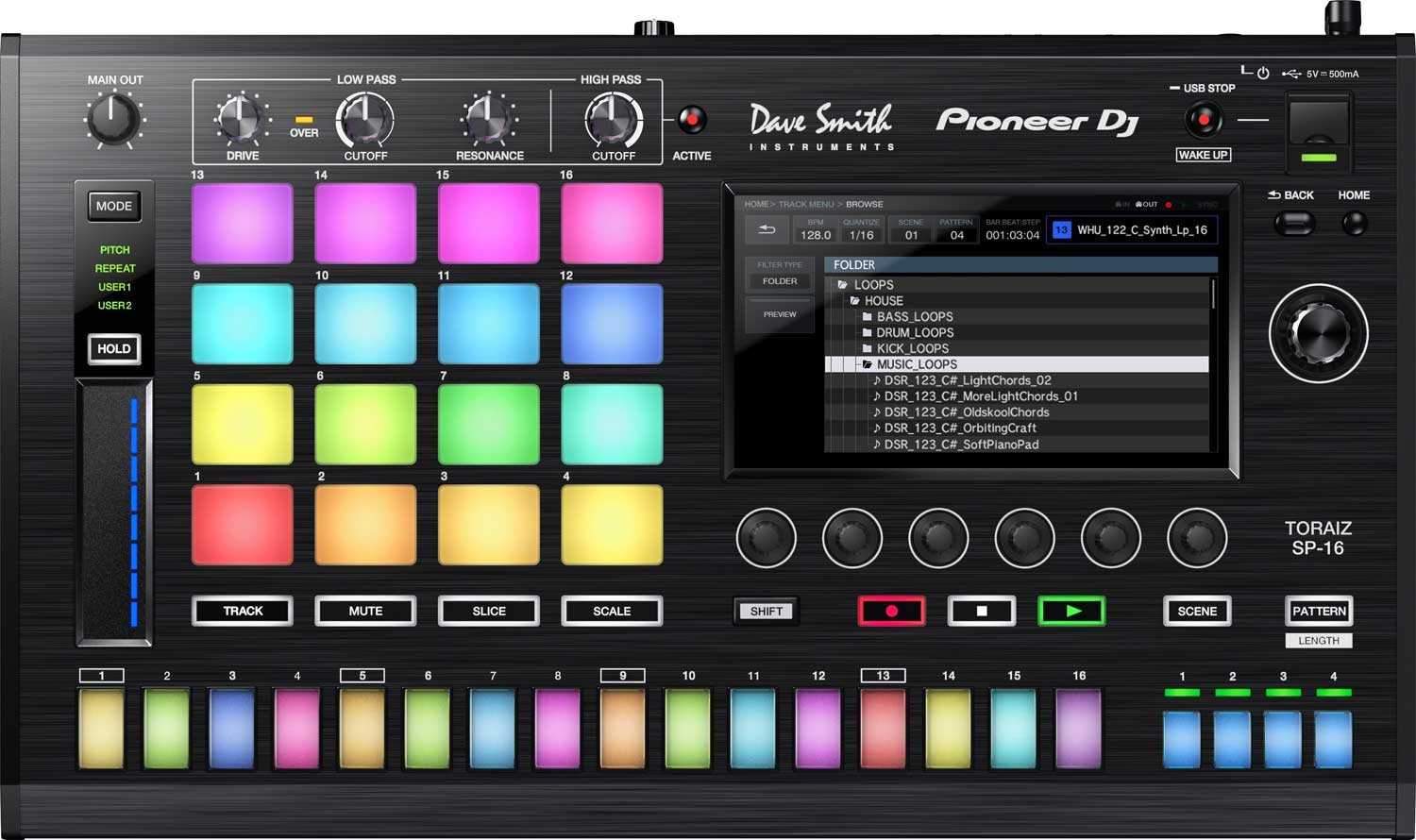 Pioneer DJ TORAIZ SP-16 Sampling Workstation - PSSL ProSound and Stage Lighting