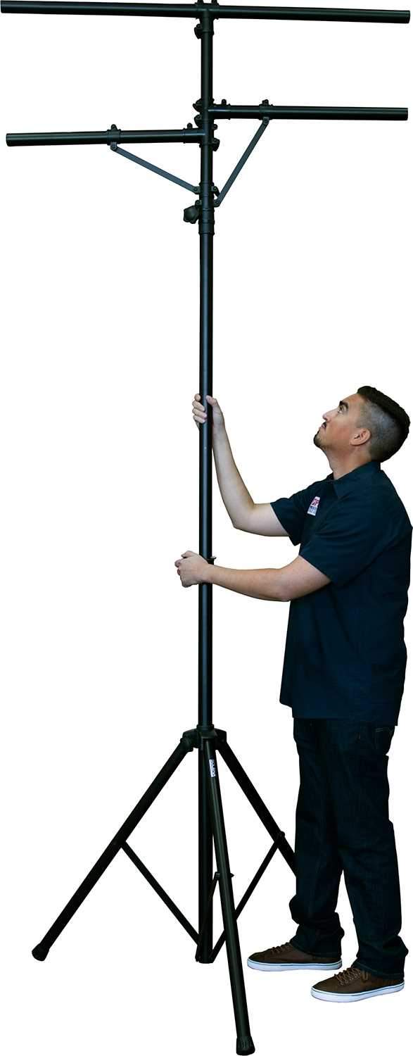 Solena LS-200 Tripod Lighting Stand with Dual Crossbars - PSSL ProSound and Stage Lighting