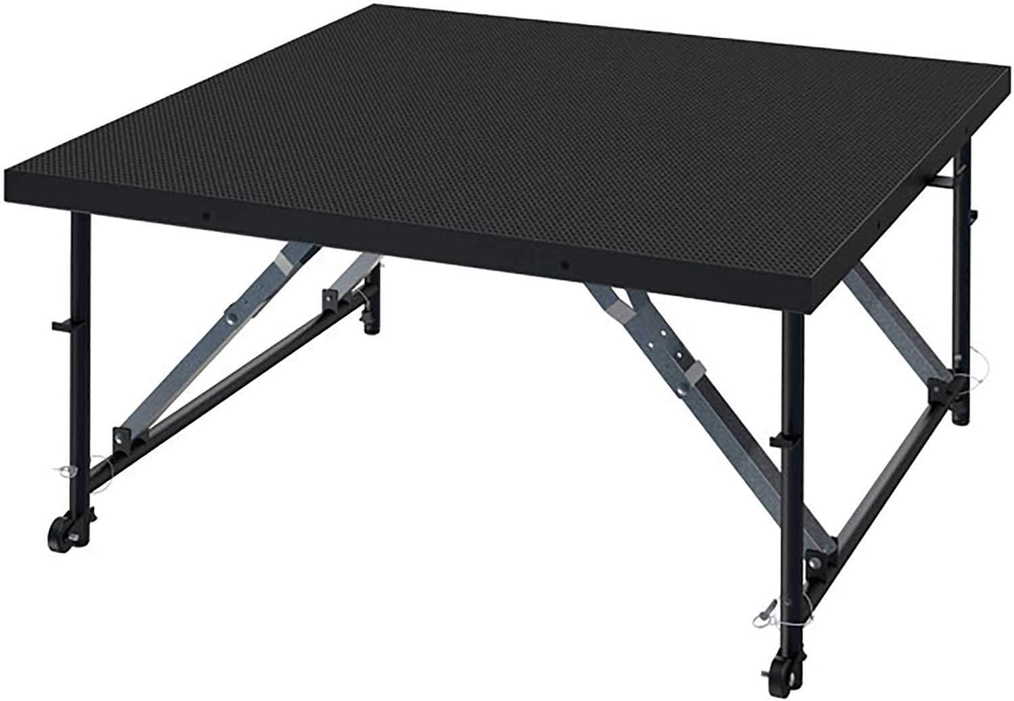 Staging 101 SP4FT1624IW 4'x4' Industrial Stage Panel 16"-24" High with Wheels - PSSL ProSound and Stage Lighting