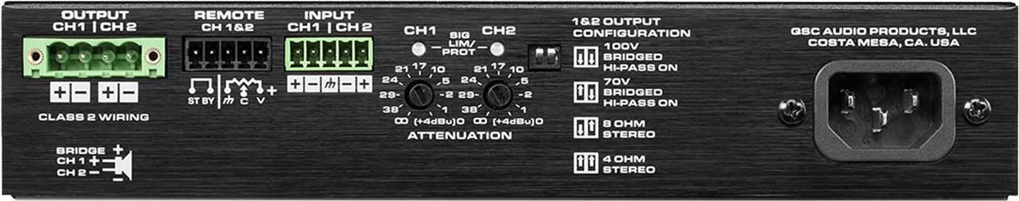 QSC SPA2-200 2-Channel Energy Star Amplifier - PSSL ProSound and Stage Lighting