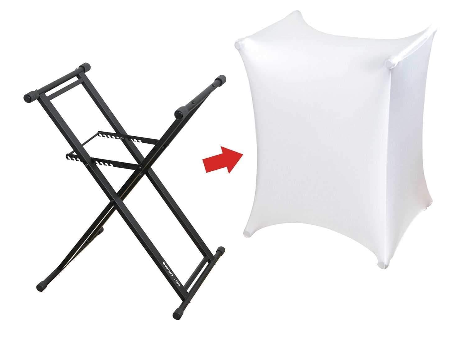 Odyssey SPALTBXSWHT White DJ Slip Cover for X Stands - PSSL ProSound and Stage Lighting