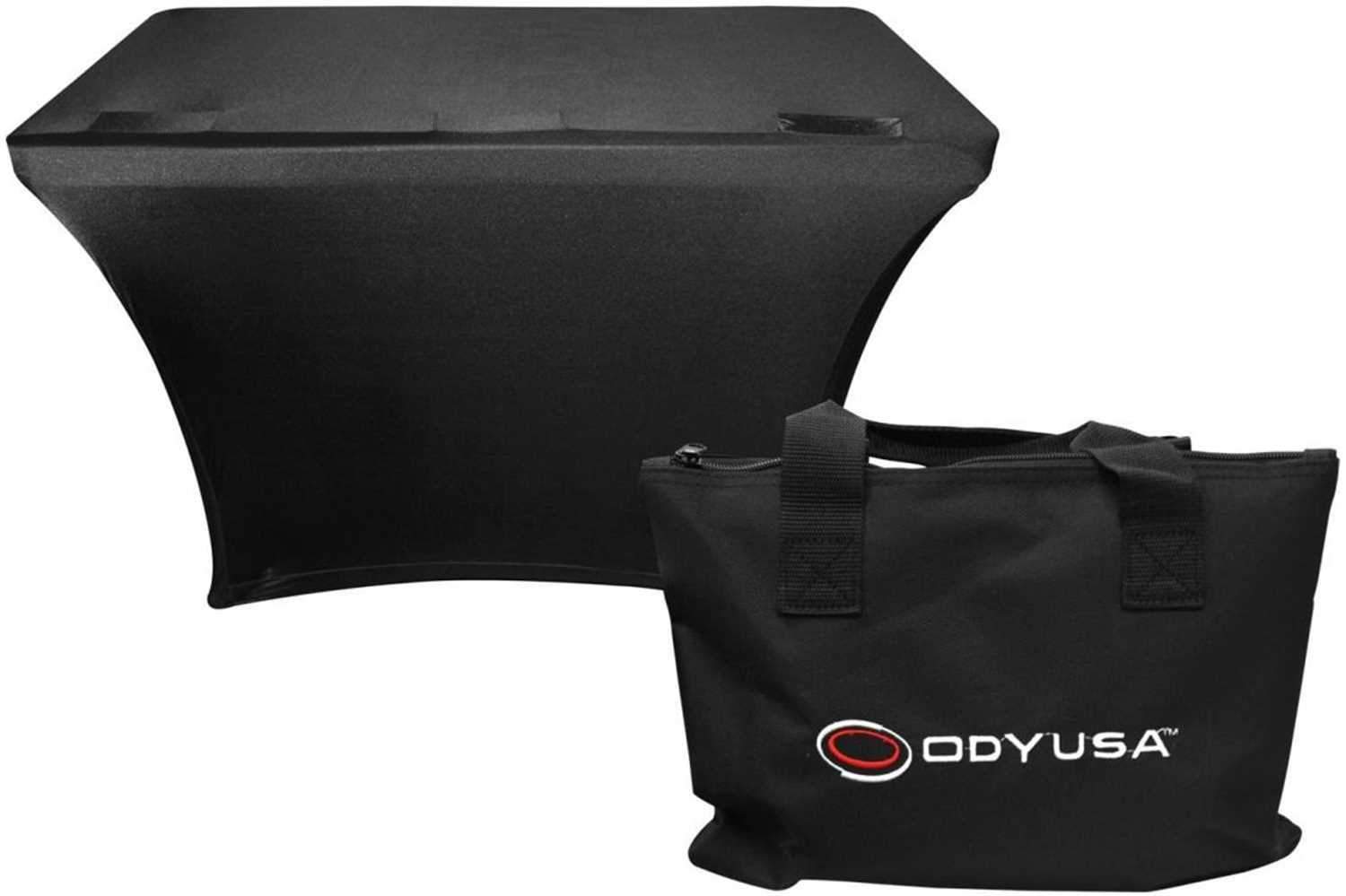 Odyssey SPATBL4BLK 4 Foot DJ Table Cover - Black - PSSL ProSound and Stage Lighting