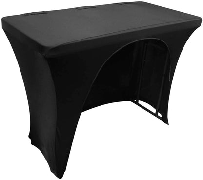 Odyssey SPATBL4BLK 4 Foot DJ Table Cover - Black - PSSL ProSound and Stage Lighting