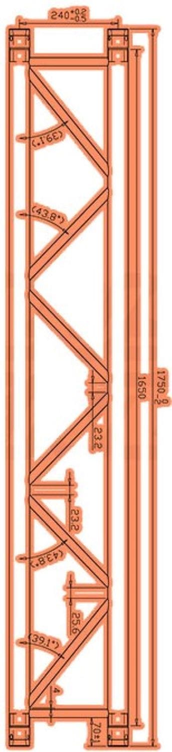 Global Truss SQ-4114-175-BLK-MTE Square 12-Inch Truss F34 Straight 5.75 Feet Segment - Black Matte - PSSL ProSound and Stage Lighting