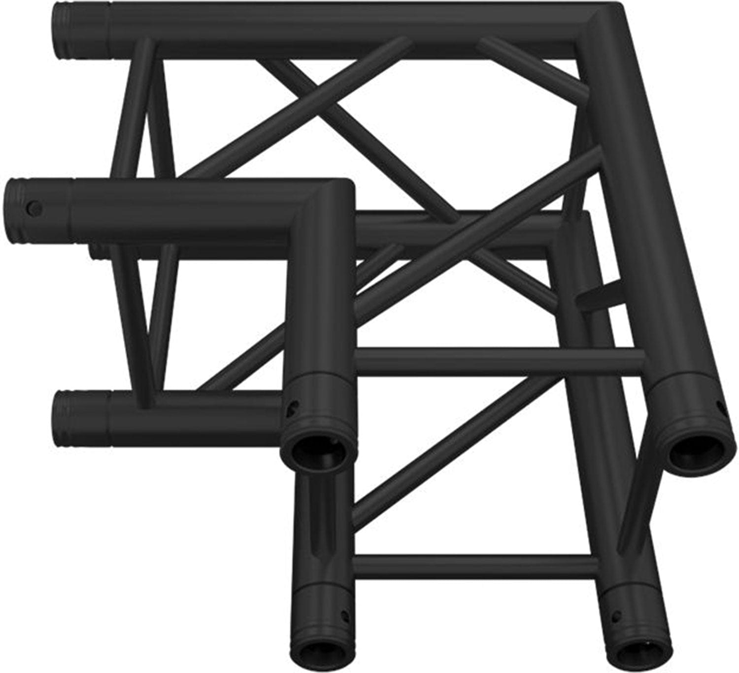 Global Truss SQ-4121 Square 12-Inch F34 2 Way 90 Deg Corner 1.64Ft (.5M) BLK/MTE - PSSL ProSound and Stage Lighting