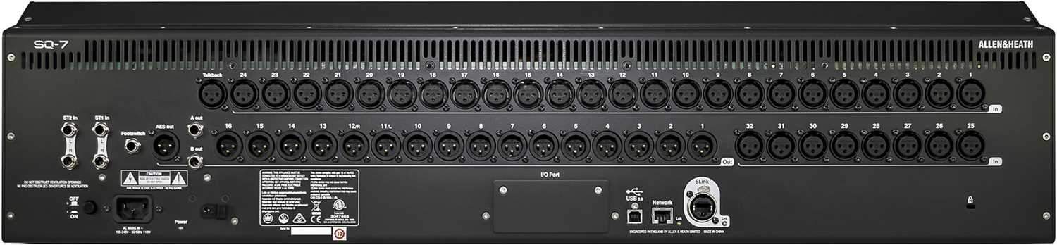 Allen & Heath SQ-7 48-Channel 36-Bus Digital Mixer - PSSL ProSound and Stage Lighting