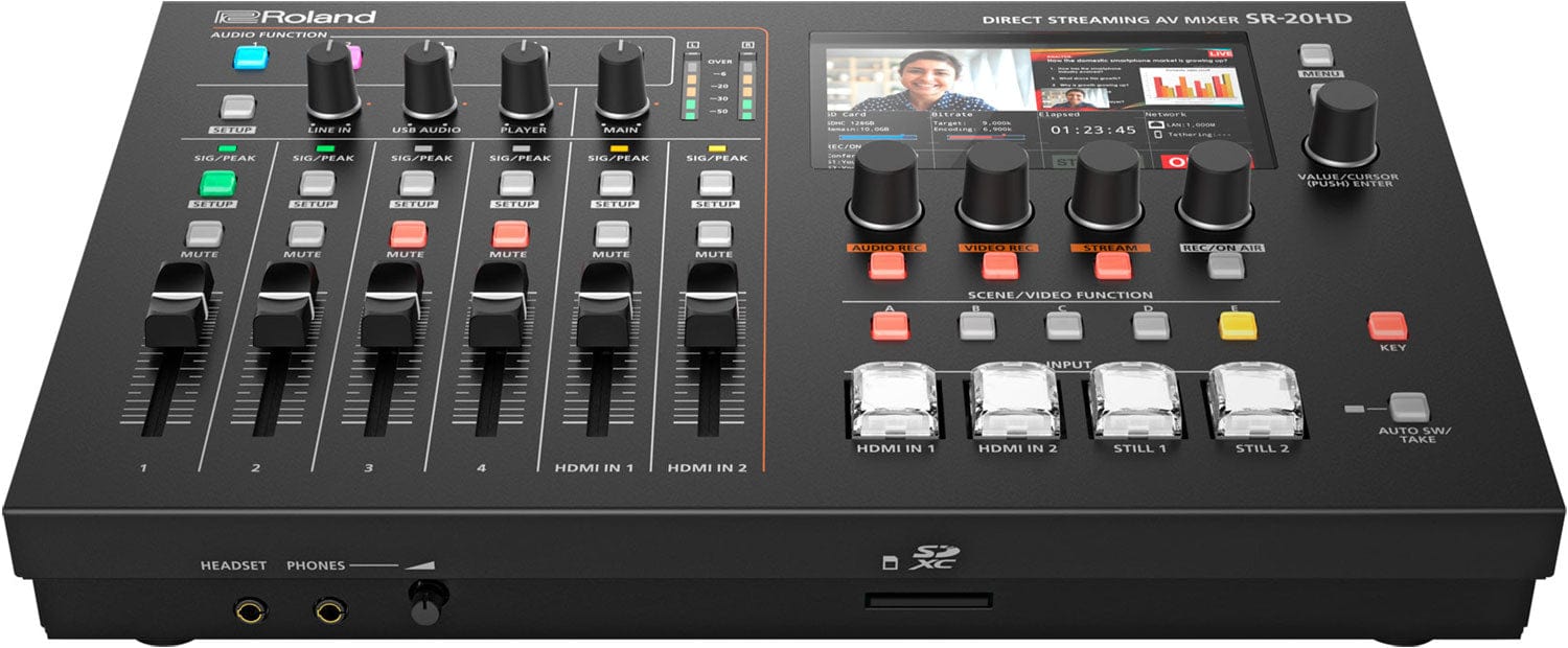 Roland Pro A/V SR-20HD Direct Streaming AV Mixer w/ Recording on SD - PSSL ProSound and Stage Lighting