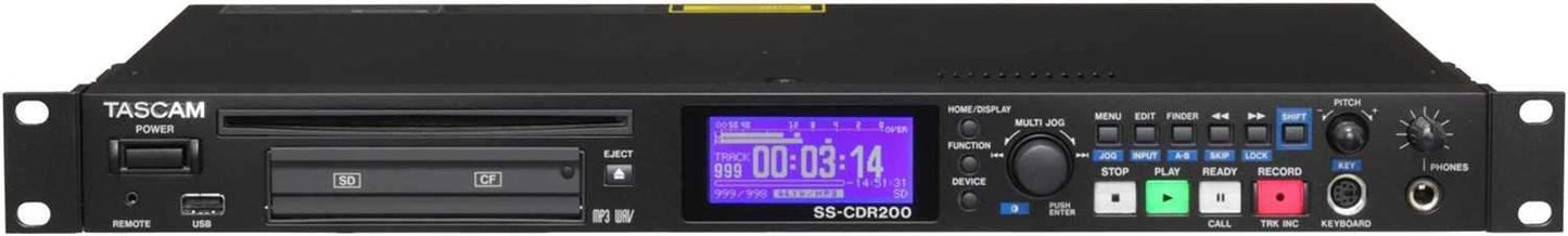 Tascam SSCDR-200 Rackmount Recorder CD-RW SD USB - PSSL ProSound and Stage Lighting