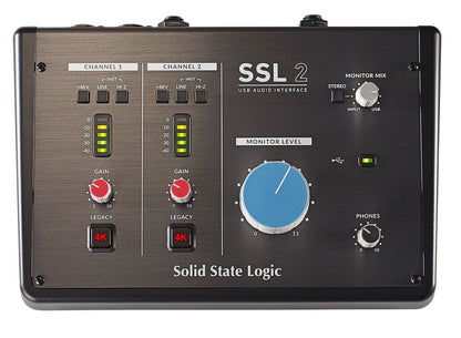 Solid State Logic SSL2 2X2 USB-C Audio Interface with 2 Mic Pre-Amps - PSSL ProSound and Stage Lighting