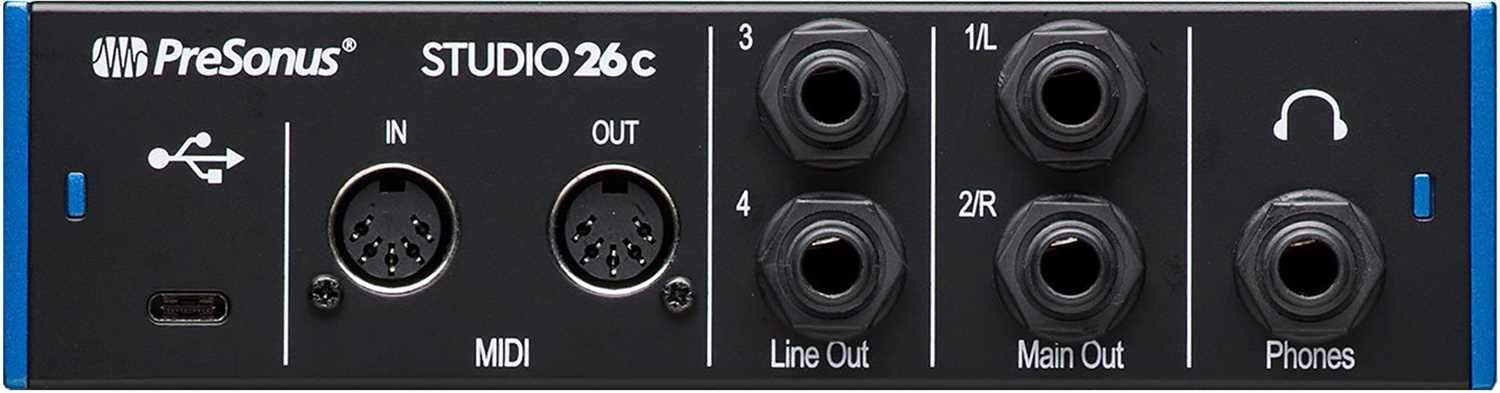 PreSonus Studio 26C 2x4 USB-C Audio Interface - PSSL ProSound and Stage Lighting