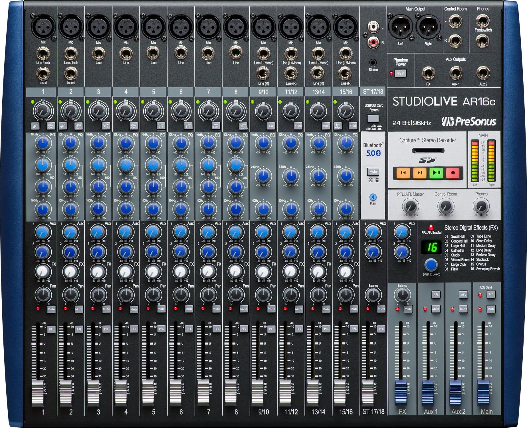 PreSonus StudioLive AR16C 18-Channel USB-C Hybrid Mixer - PSSL ProSound and Stage Lighting