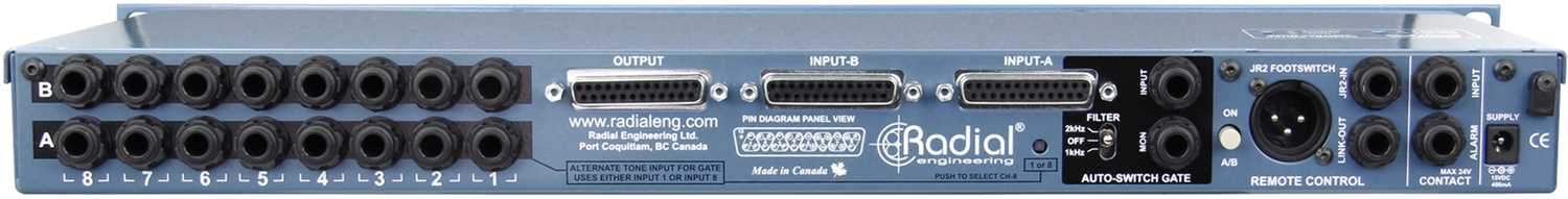 Radial SW8 8 Channel Backing Track Switcher with D-Subs - PSSL ProSound and Stage Lighting