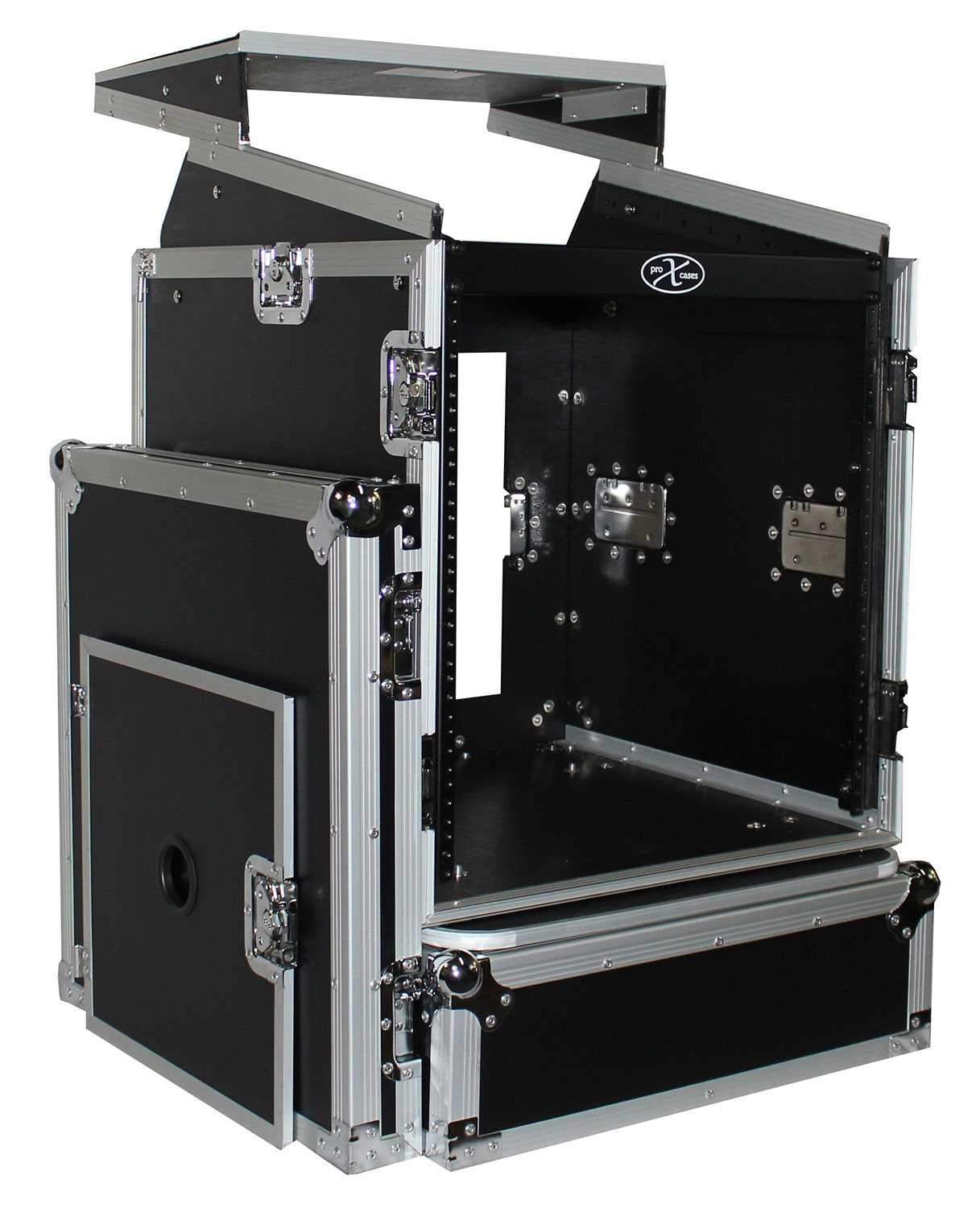 ProX T-12MRLT 12U x 10U DJ Combo Flight Case - PSSL ProSound and Stage Lighting