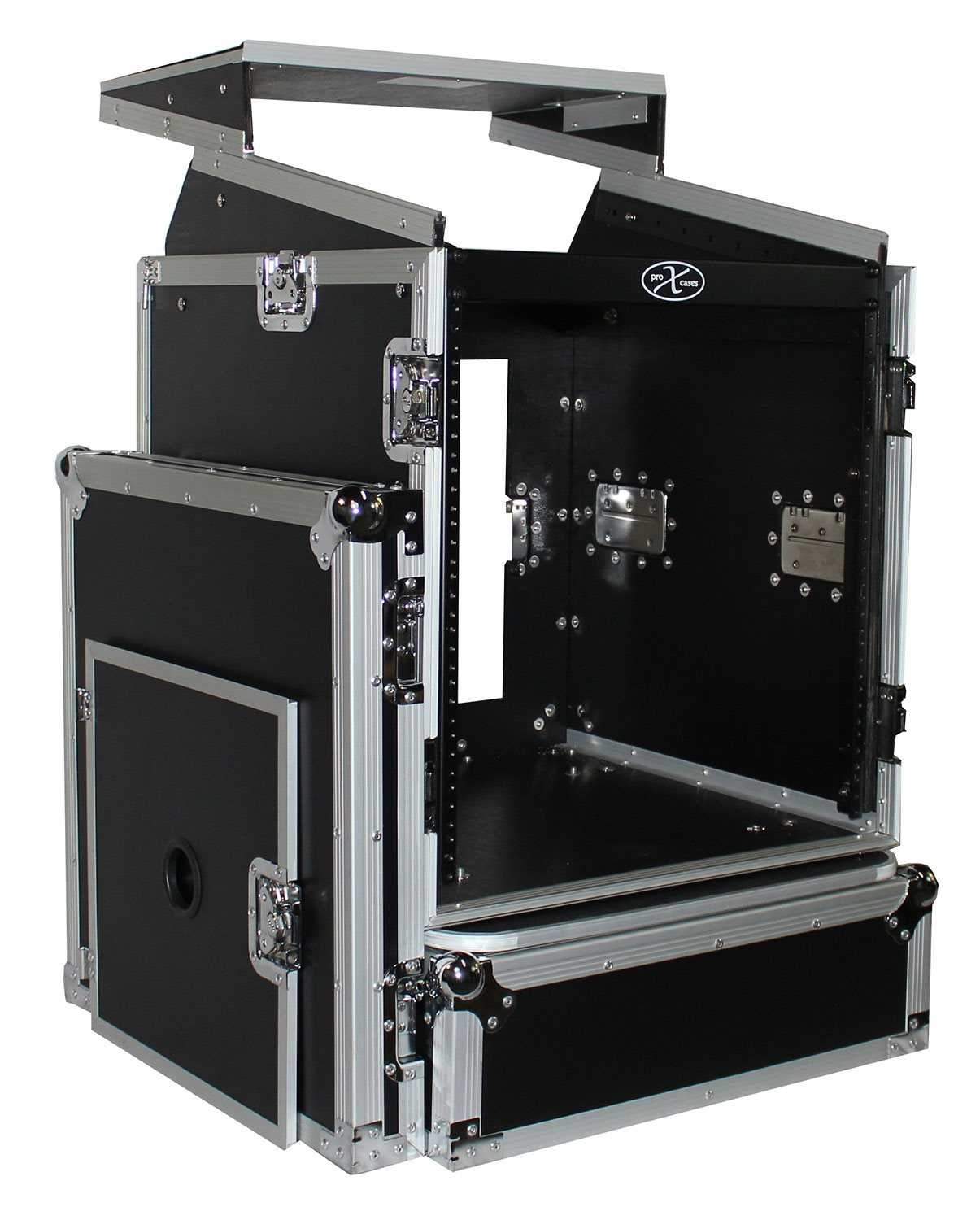 ProX T-12MRLT 12U x 10U DJ Combo Flight Case - PSSL ProSound and Stage Lighting