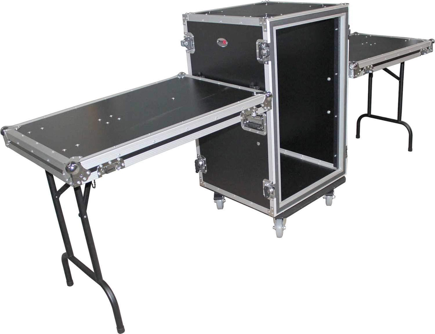 ProX T-14RSP24WDST 14U Vertical Rack with Table - PSSL ProSound and Stage Lighting