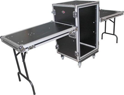 ProX T-14RSP24WDST 14U Vertical Rack with Table - PSSL ProSound and Stage Lighting