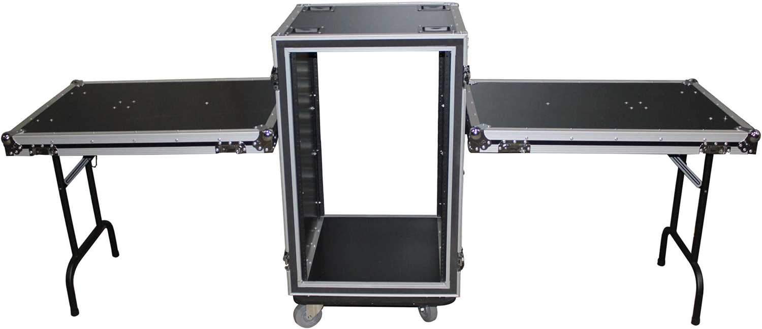 ProX T-14RSP24WDST 14U Vertical Rack with Table - PSSL ProSound and Stage Lighting