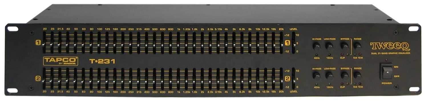 Tapco T-231 TWEEQ 2 Dual 31 Band EQ - PSSL ProSound and Stage Lighting