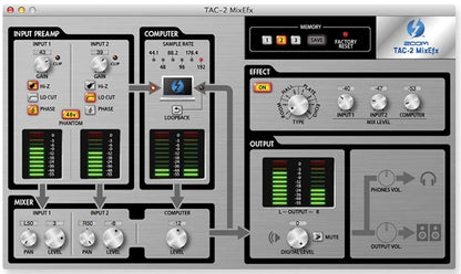 Zoom TAC-2R 2 x 2 Thunderbolt Audio Interface - PSSL ProSound and Stage Lighting