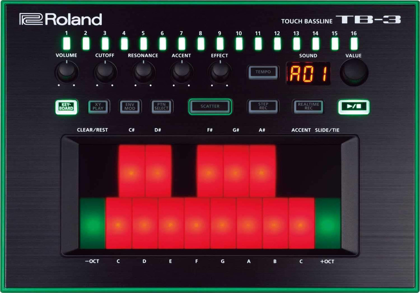 Roland Aira TB-3 Touch Bassline Bass Synth - PSSL ProSound and Stage Lighting