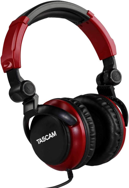 Tascam TH2000R Red DJ and Studio Headphones - PSSL ProSound and Stage Lighting