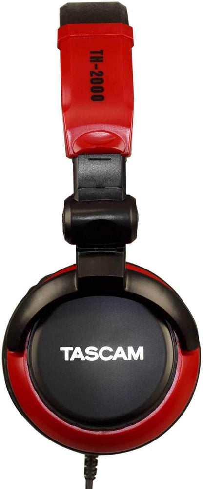 Tascam TH2000R Red DJ and Studio Headphones - PSSL ProSound and Stage Lighting