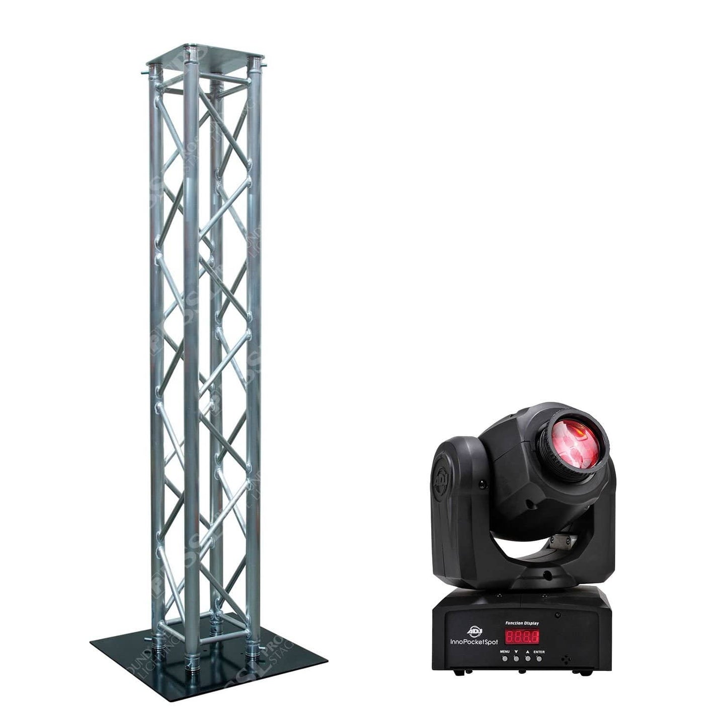 ADJ American DJ Inno Pocket Spot & Global Truss 6.56 Foot Totem - PSSL ProSound and Stage Lighting