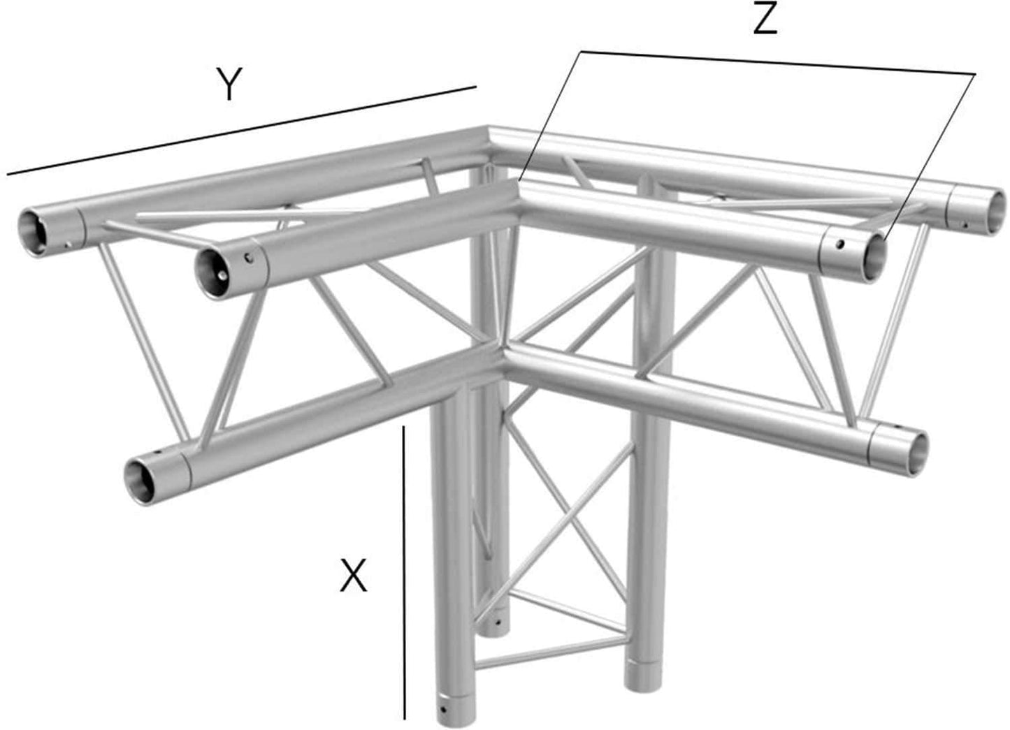 Triangle 9-In Truss F23 3W 90D Crn 1.64Ft (.5M) - PSSL ProSound and Stage Lighting