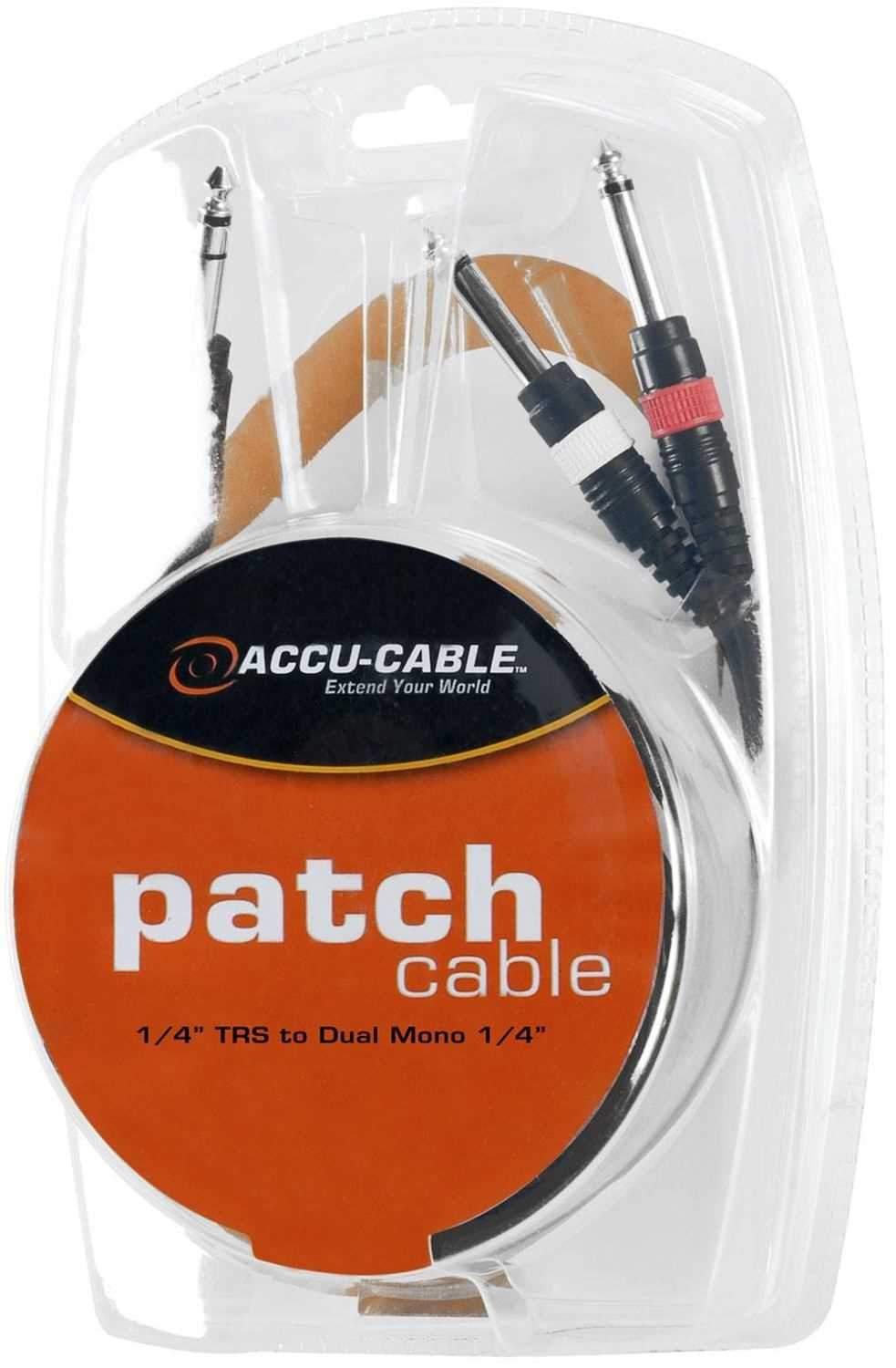 Accu-Cable TRSY6 6Ft Dual 1/4Mono To 1/4 Trs Cable - PSSL ProSound and Stage Lighting