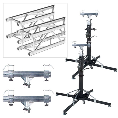 Global Truss ST-180 Crank Stand with F34 12.7 Ft Truss Pack - PSSL ProSound and Stage Lighting