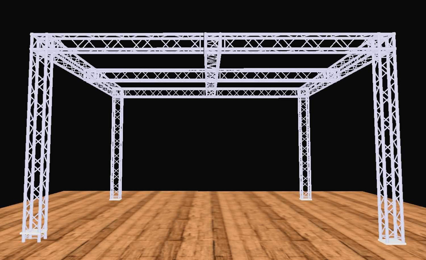 Global Truss 20 Ft x 20 Ft Booth Display Truss System with Cross Beam - PSSL ProSound and Stage Lighting