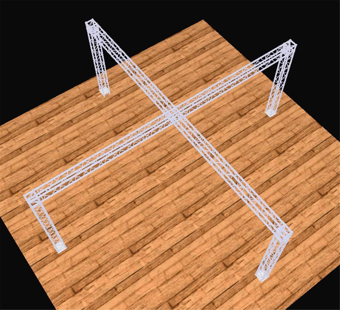 Global Truss 20 Ft x 20 Ft Complete Booth Display Cross Truss Structure - PSSL ProSound and Stage Lighting