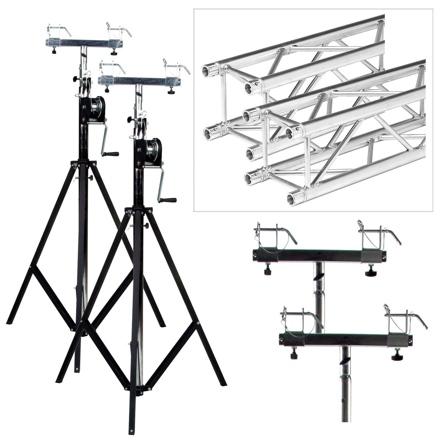 Global Truss ST-132 Crank Stand with F24 10-Foot Truss Pack - PSSL ProSound and Stage Lighting