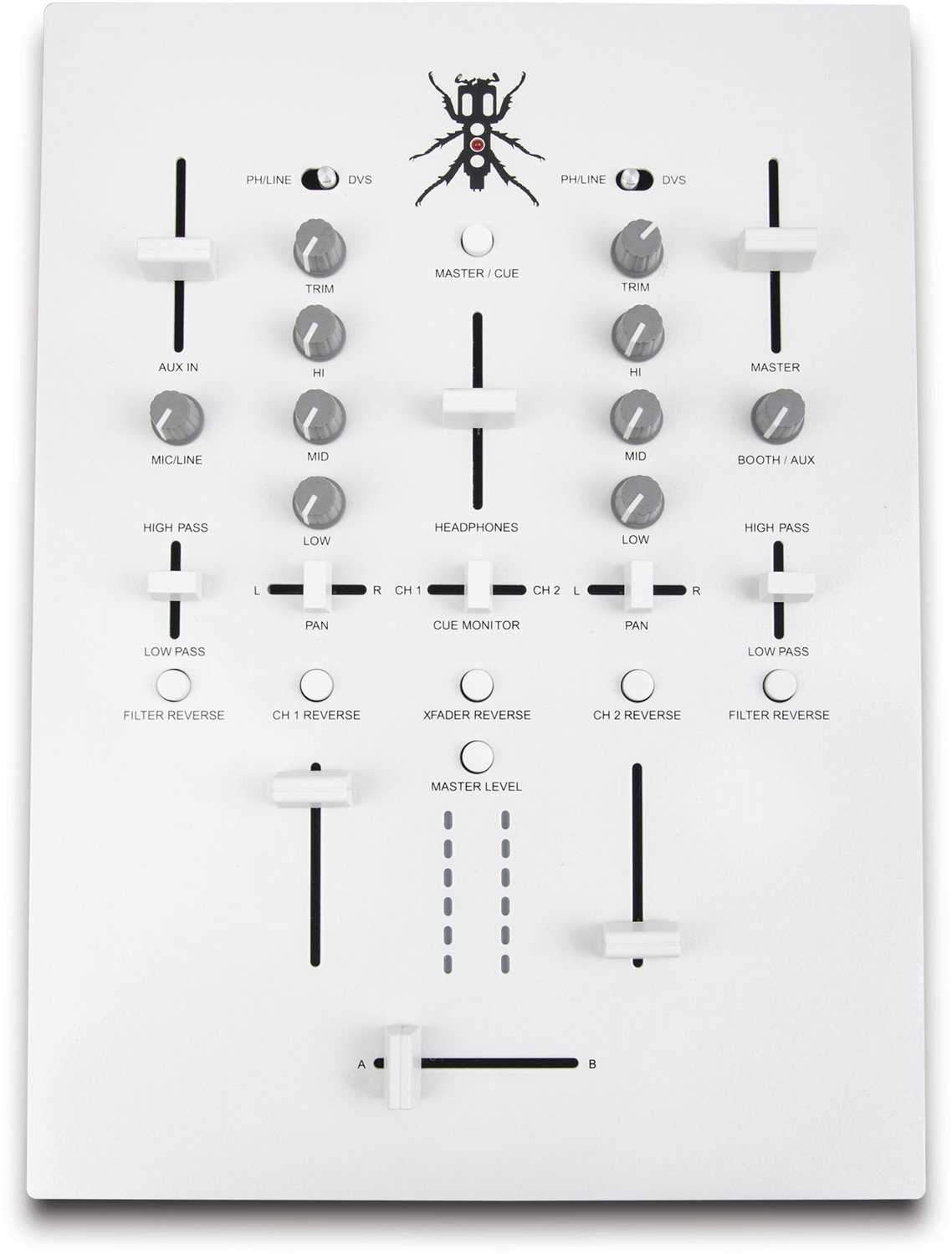 DJ Tech TRX Thud Rumble White DJ Mixer with Innofader - PSSL ProSound and Stage Lighting