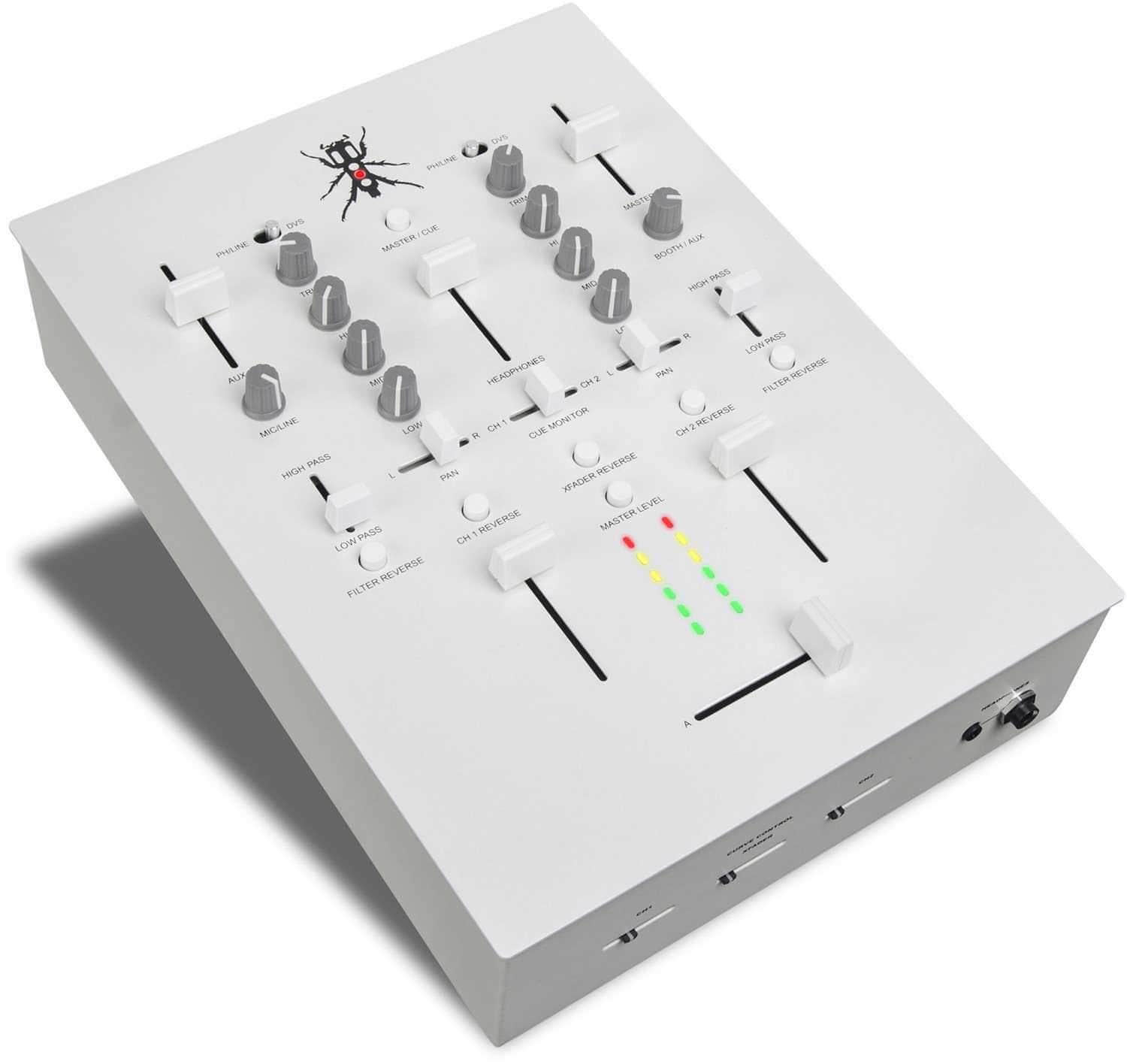 DJ Tech TRX Thud Rumble White DJ Mixer with Innofader - PSSL ProSound and Stage Lighting