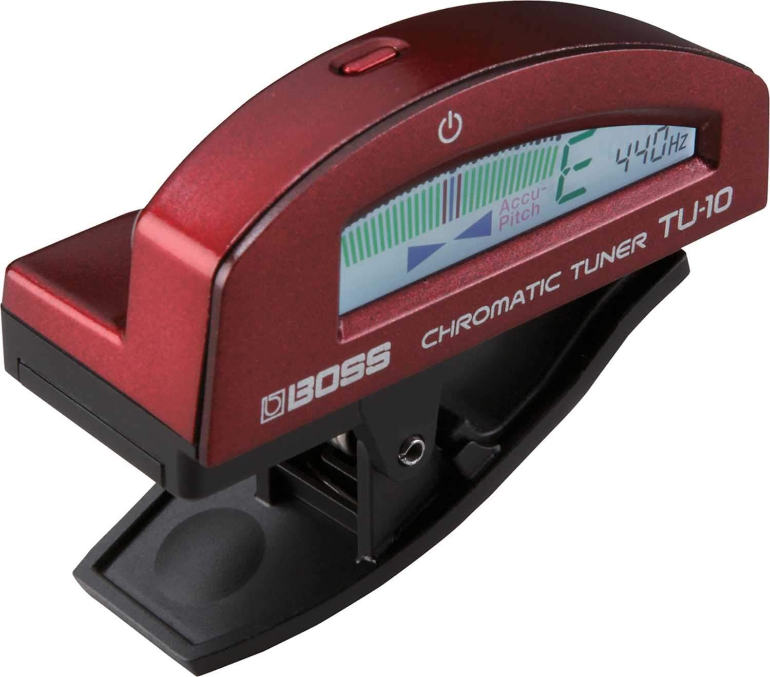 Boss TU-10-RD Red Clip-On Chromatic Guitar Tuner - PSSL ProSound and Stage Lighting