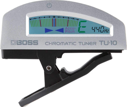 Boss TU-10-SV Silver Chromatic Guitar Clip-On Tuner - PSSL ProSound and Stage Lighting