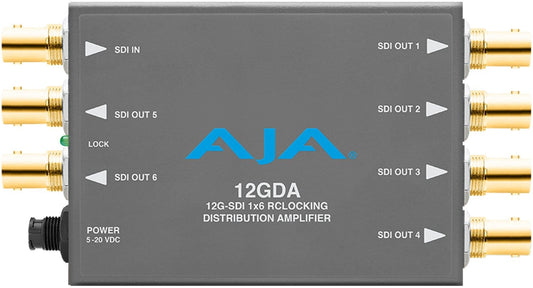 AJA 12GDA 12G/6G/3G/HD/SD-SDI Distribution Amp - Solotech