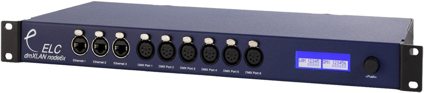 ELC Lighting DMXLANNODE6 6Port DMX - Ethernet Node - PSSL ProSound and Stage Lighting