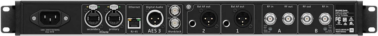 Sennheiser EM6000DANTE 2x UHF Receiver 470-714Mhz - PSSL ProSound and Stage Lighting