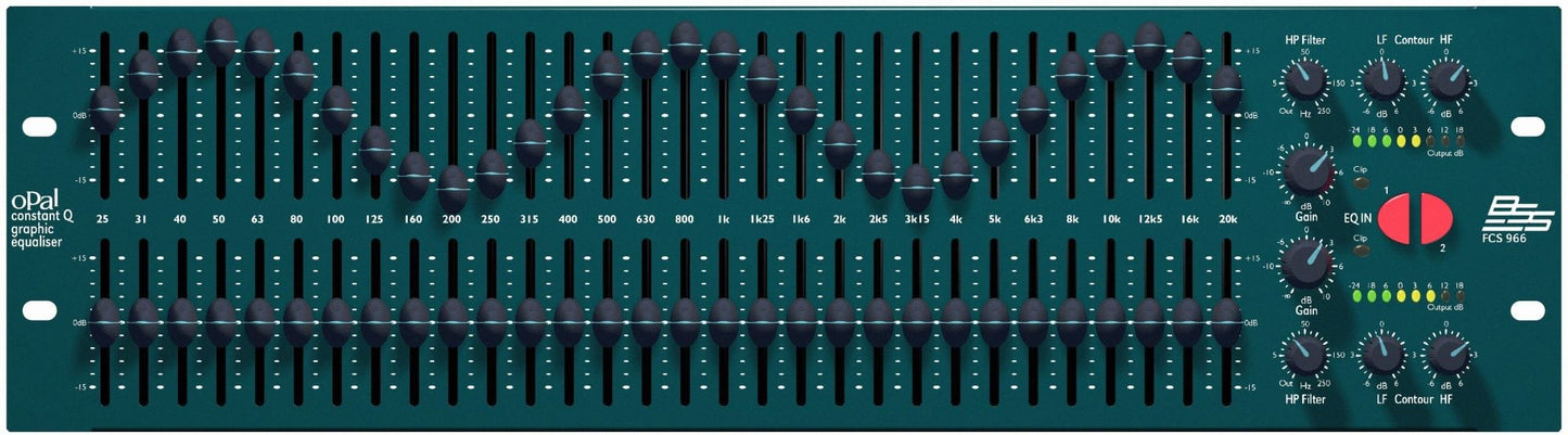 BSS FCS-966 30-Band Stereo Graphic Equalizer - PSSL ProSound and Stage Lighting