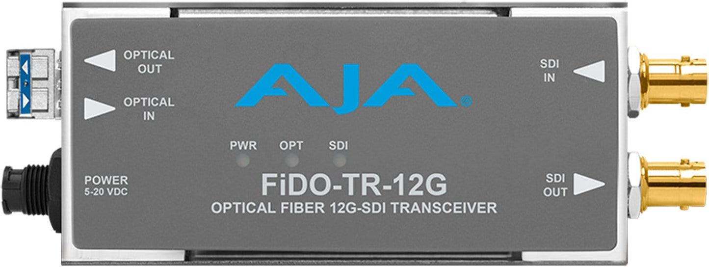 AJA FIDO-TR-12G 1-Channel 12G-SDI / LC Single-Mode Transmitter - Solotech