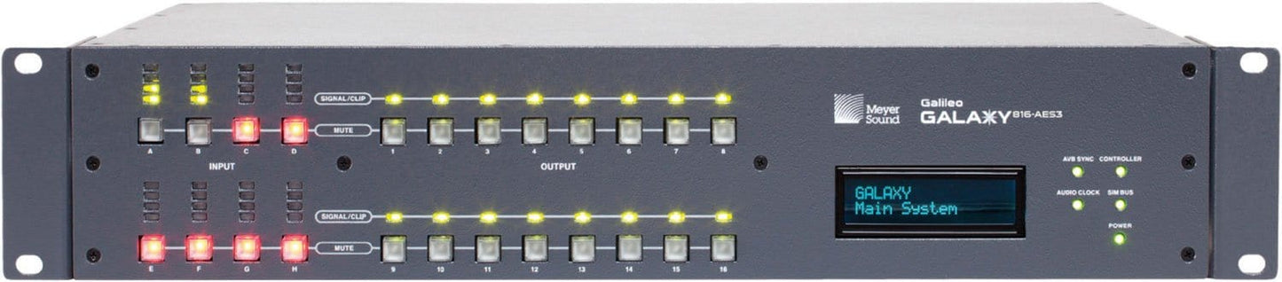 Meyer Sound GALAXY816AES Galileo 8x16 Processor - PSSL ProSound and Stage Lighting