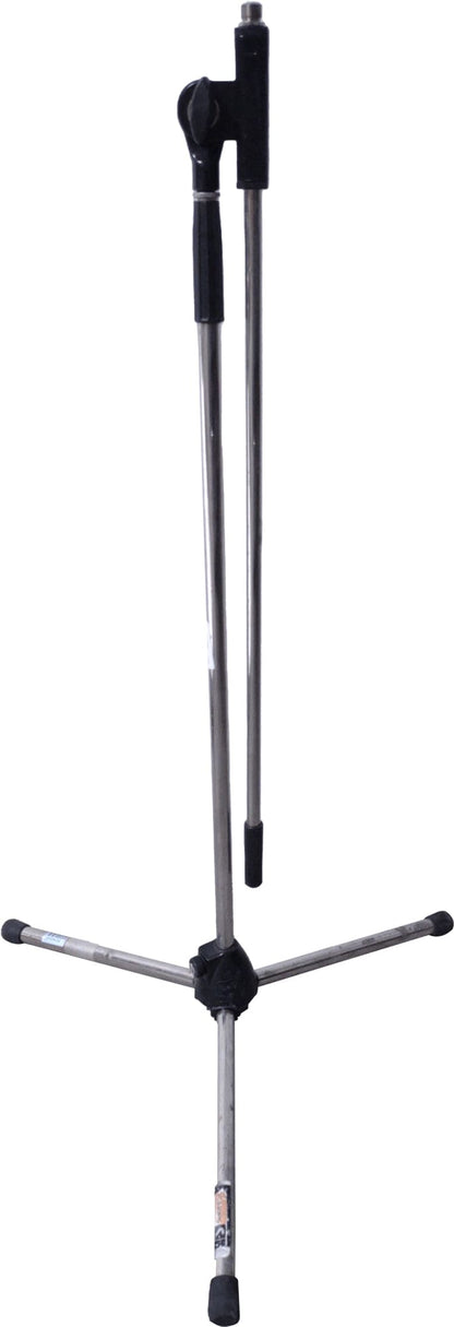 K&M Tall Chrome Microphone Stand with Long Boom Arm - PSSL ProSound and Stage Lighting