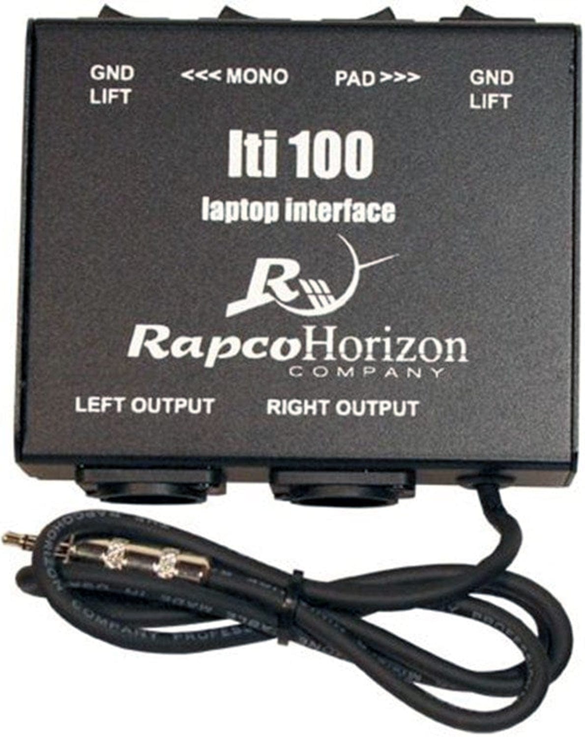 Rapco LTI-100 HORIZON Direct Box 2-Channel Stereo with Built-In Minijack Cable - PSSL ProSound and Stage Lighting