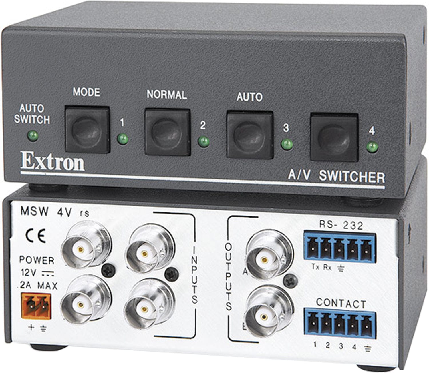Extron Input Panel Extron MSW 4V rs 4-Channel Video Input Selector – Solotech