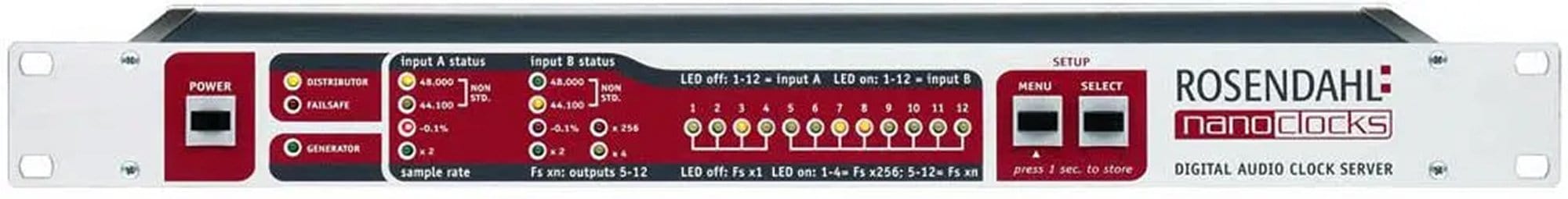 Rosendahl Nanoclocks Rack Audio Word Clock Server