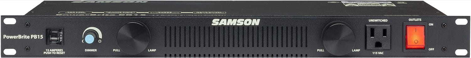 Samson PB15 1U 8-Outlet 5-15 Edison 15A Power Conditioner - PSSL ProSound and Stage Lighting